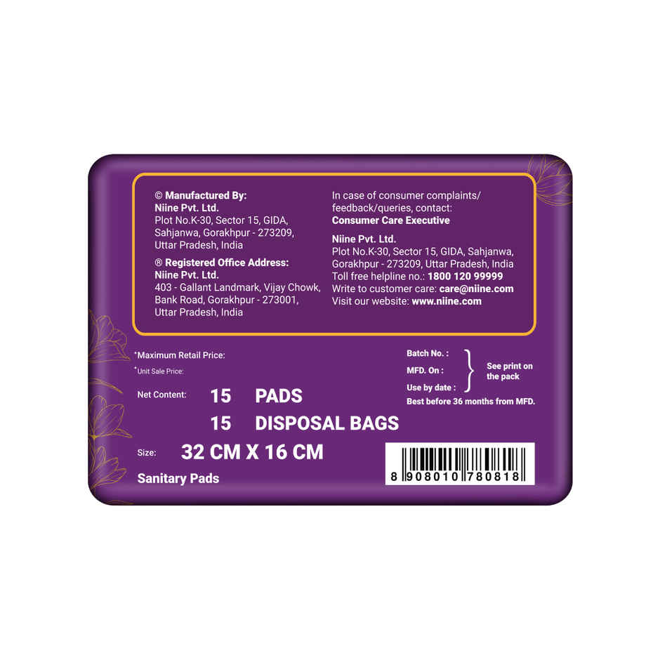 Niine Dry Comfort Ultra Thin XL+ Sanitary Pads | 320 mm Combo