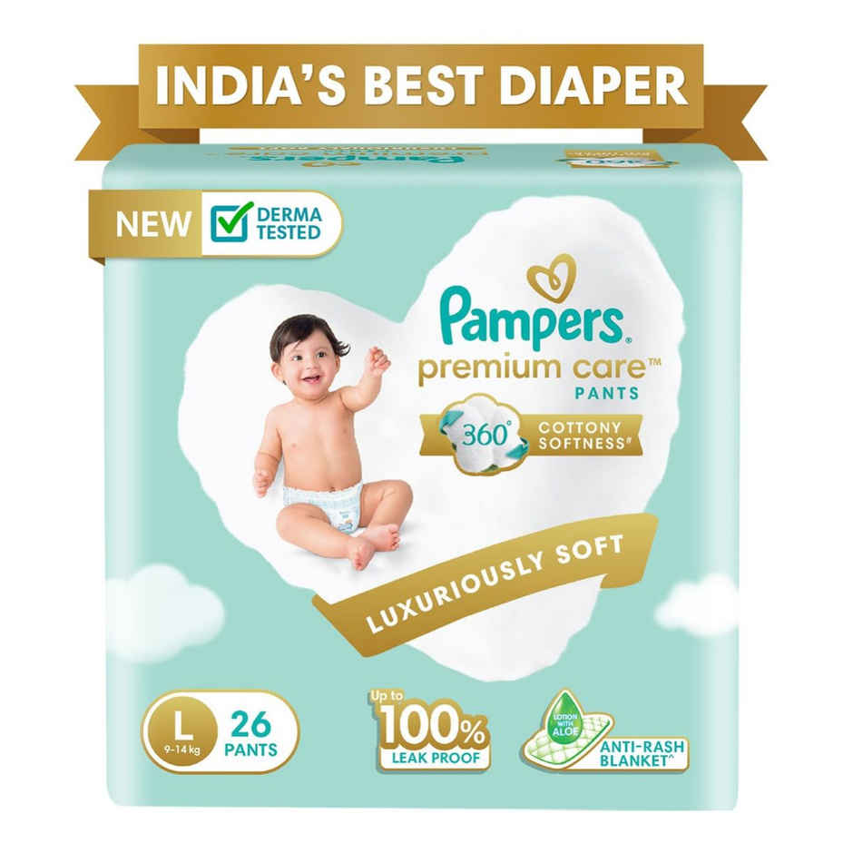 Pampers Premium Care Baby Diapers | Pant Style | L | 26 pcs