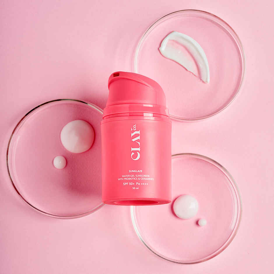 Clayco Sunglaze Sunscreen SPF 50 Pa ++++ With Probiotic and Ceramides