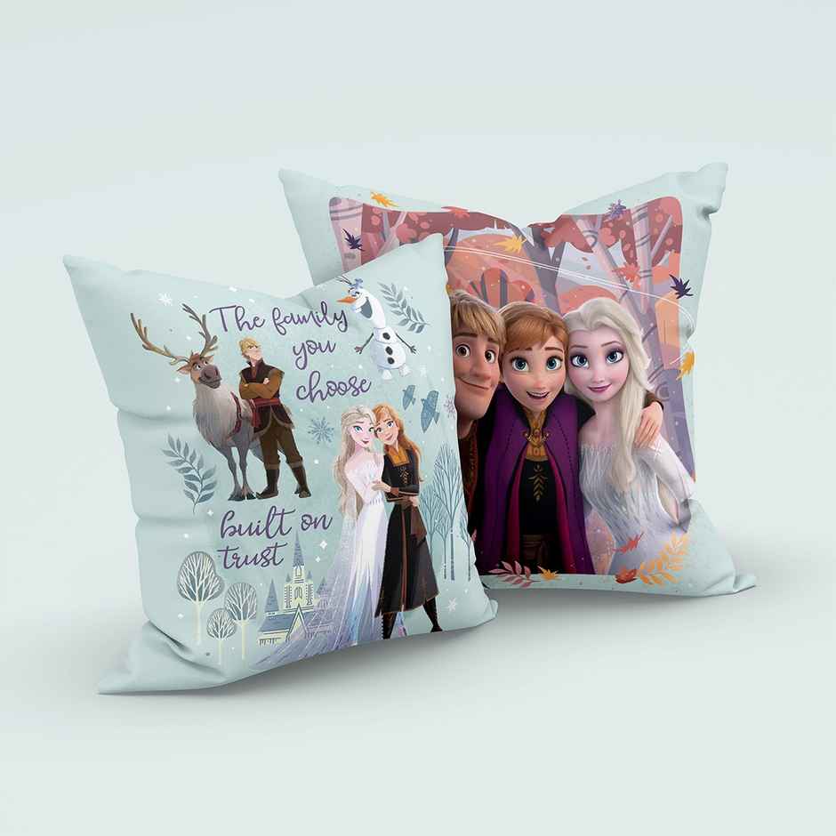 Sassoon Disney Frozen II Reversible Printed Filled Cushion | Blue