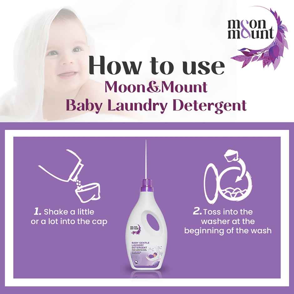 Moon And Mount Baby Laundry Liquid Detergent Washing Liquid For Baby Clothes Leaf Love | Leaf Love