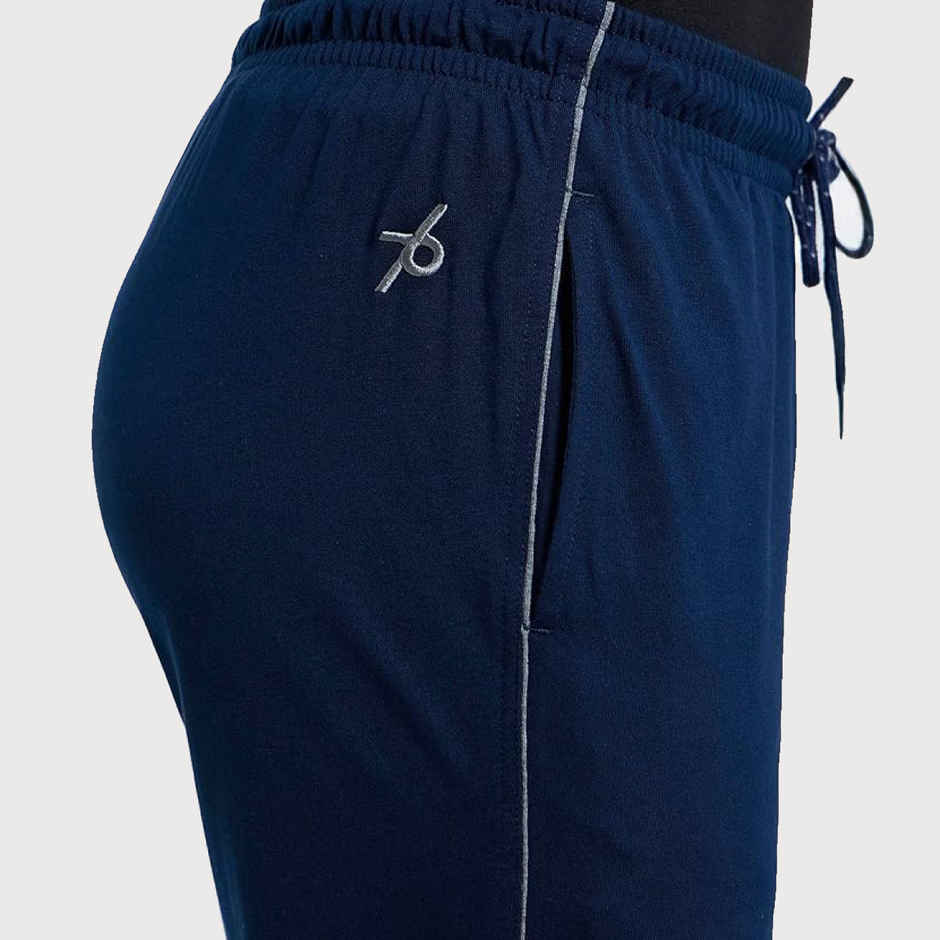 Jockey 9500 Men's Super Combed Cotton Rich Trackpants|Regular Fit|Side Pockets | Navy/Grey Mel-L