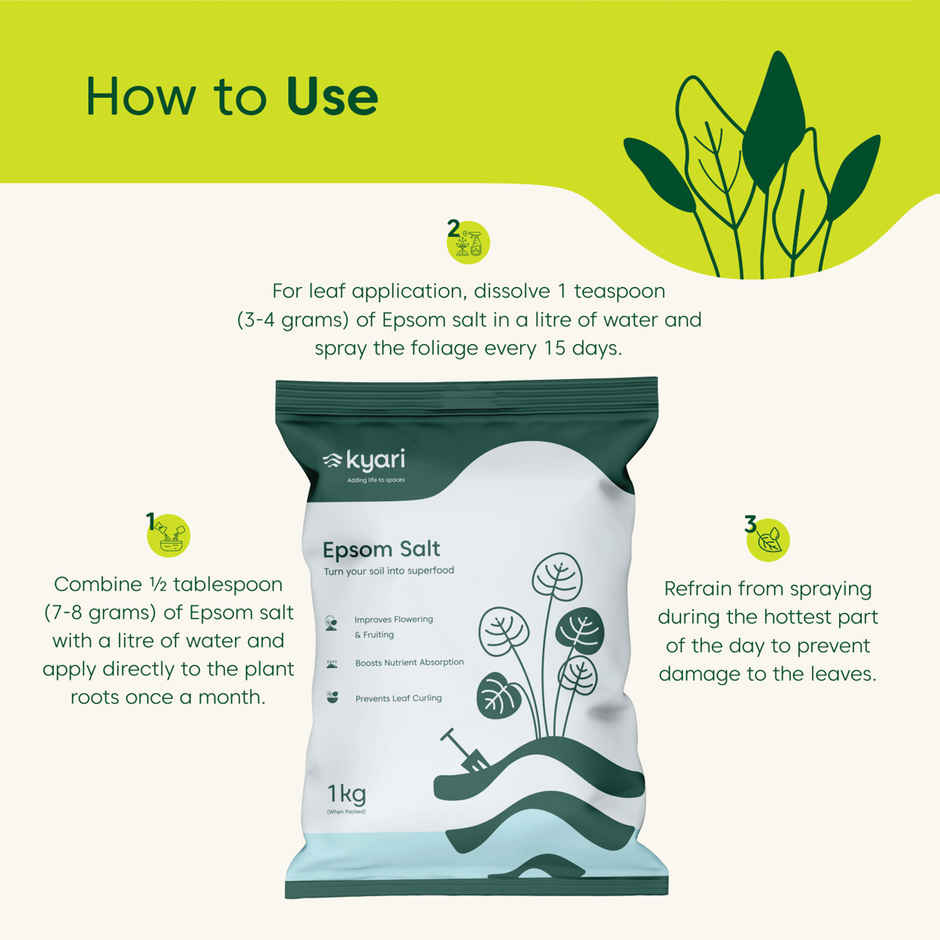 Kyari Epsom Salt for Plant Growth I Magnesium Sulphate