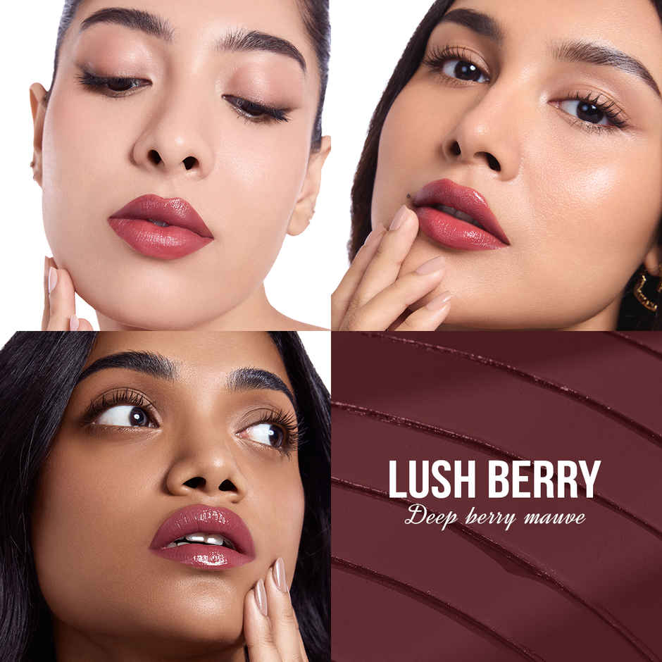 Staze Y.U.M.M.Y Gloss + Tint + Balm with SPF 15  | Glossy Finish | 02 Lush Berry | 2 gm