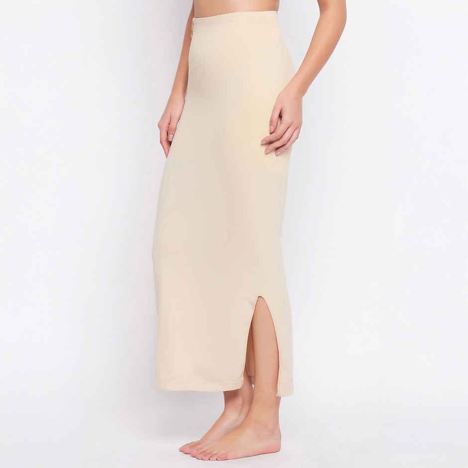 Clovia Saree Shapewear Petticoat With Drawstring (Beige - M)