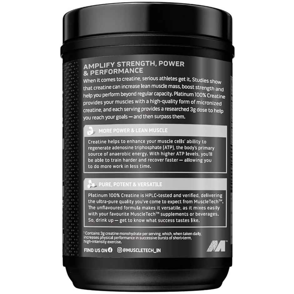MuscleTech Platinum Creatine Monohydrate Powder | Supports Strength, Power & Muscle Recovery