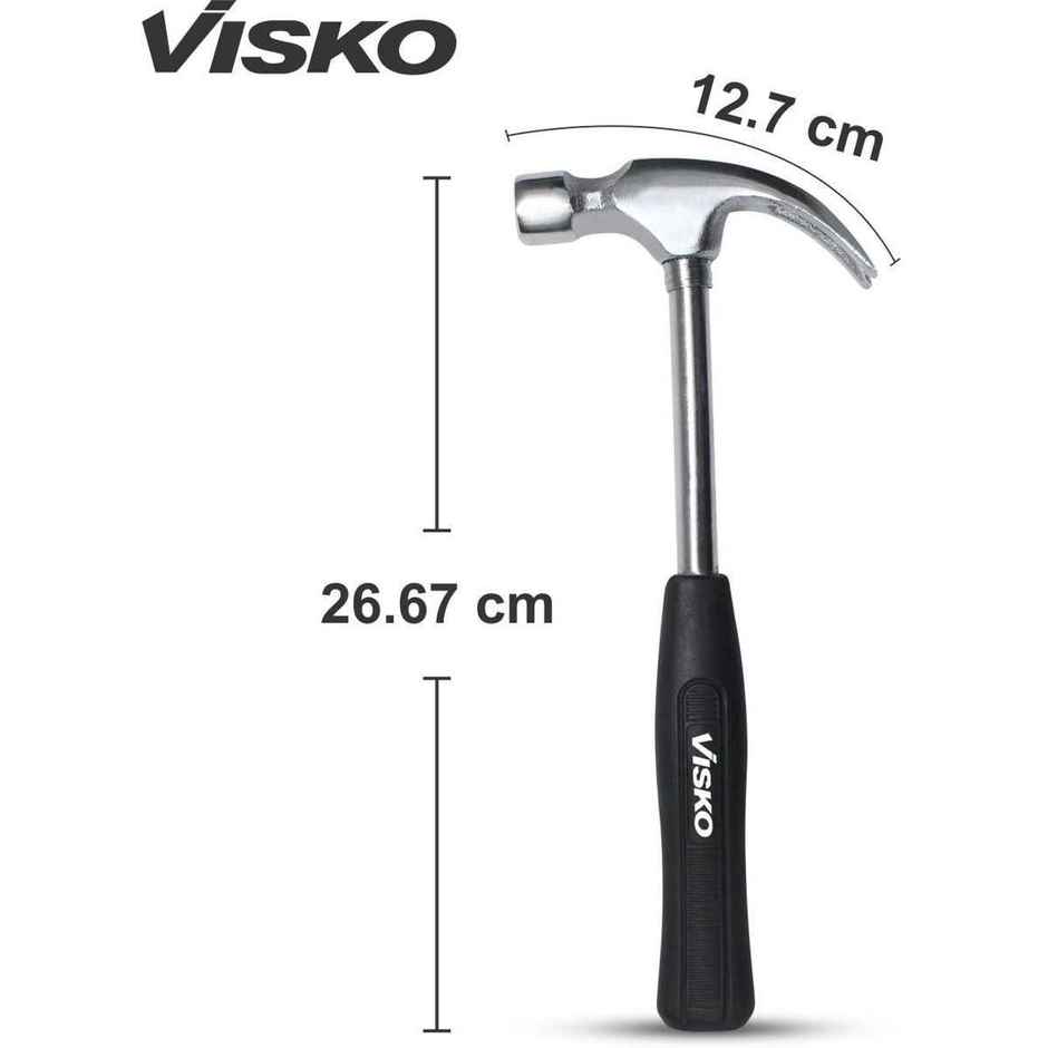 Visko Steel Shaft 12.7Cm Claw Hammer Curved Claw Hammer 0.6 Kg