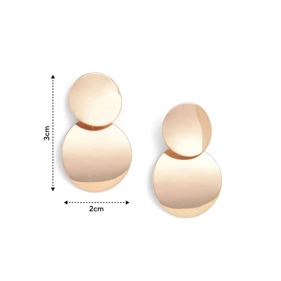 Sohi Gold-Plated Geometric Drop Earrings