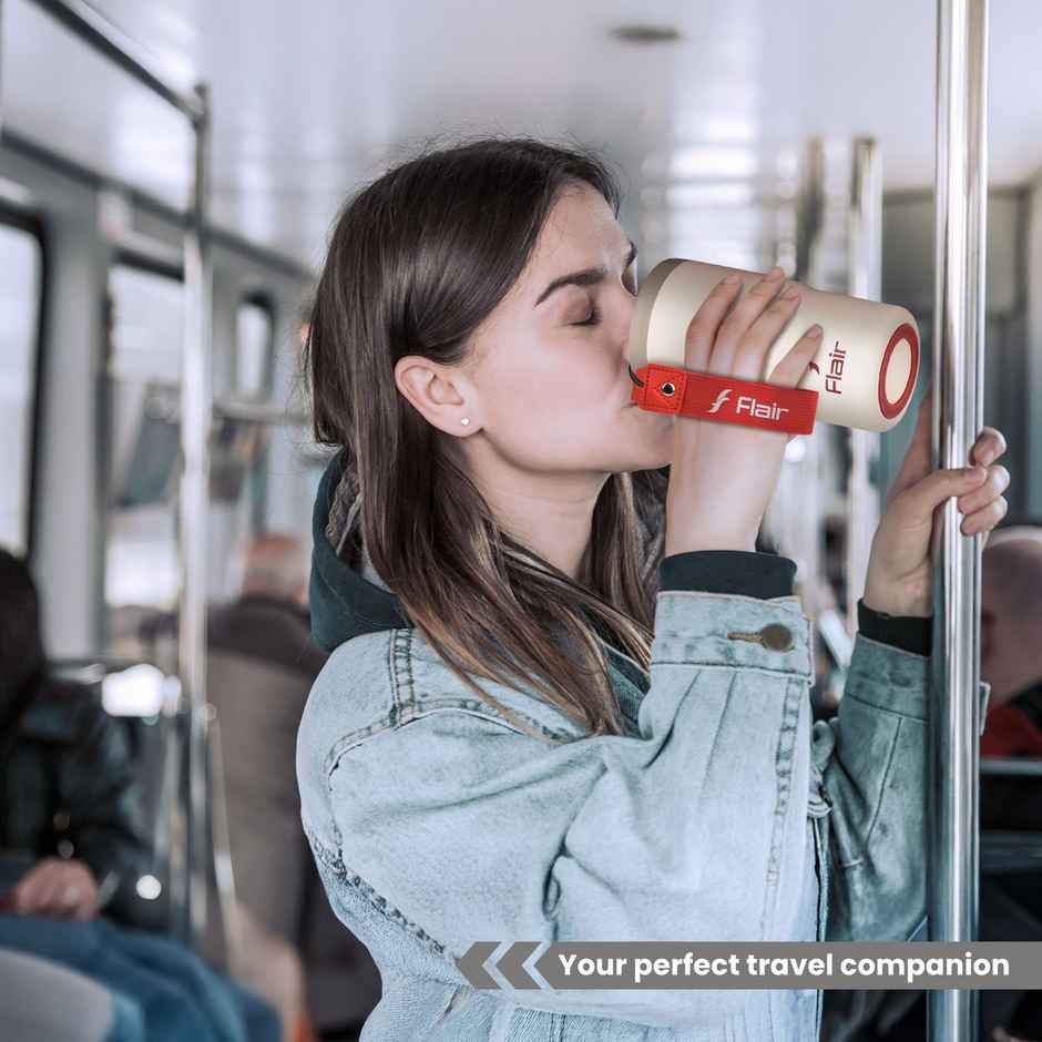 Flair Brew Mug 480Ml Vacuum Insulated Stainless Steel Flask - White, 9 Hours Hot & 15 Hours