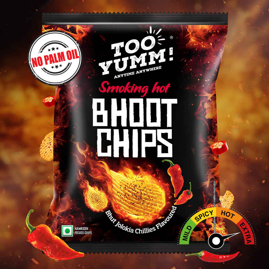 Too Yumm! Bhoot Potato Chips Spicy Chilli Flavour Chips | No Palm Oil Snacks Combo  
