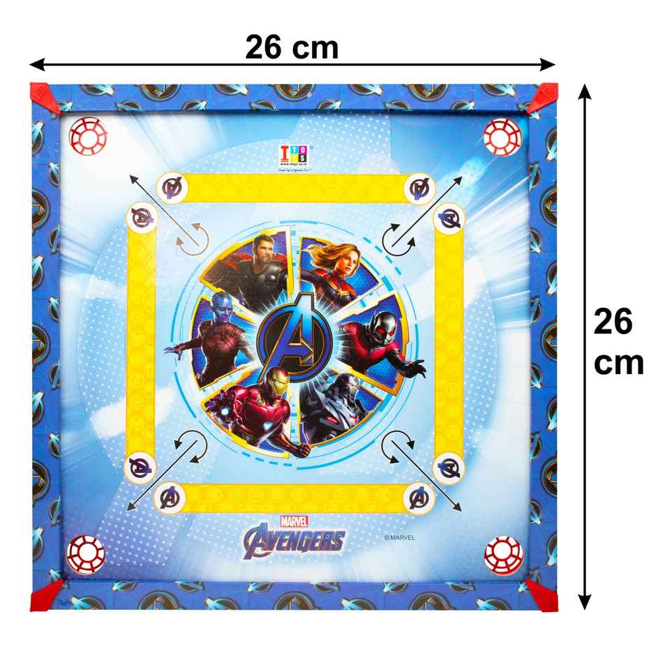 Itoys Carrom Board 26 x 26-Avenger (Colour May Vary)