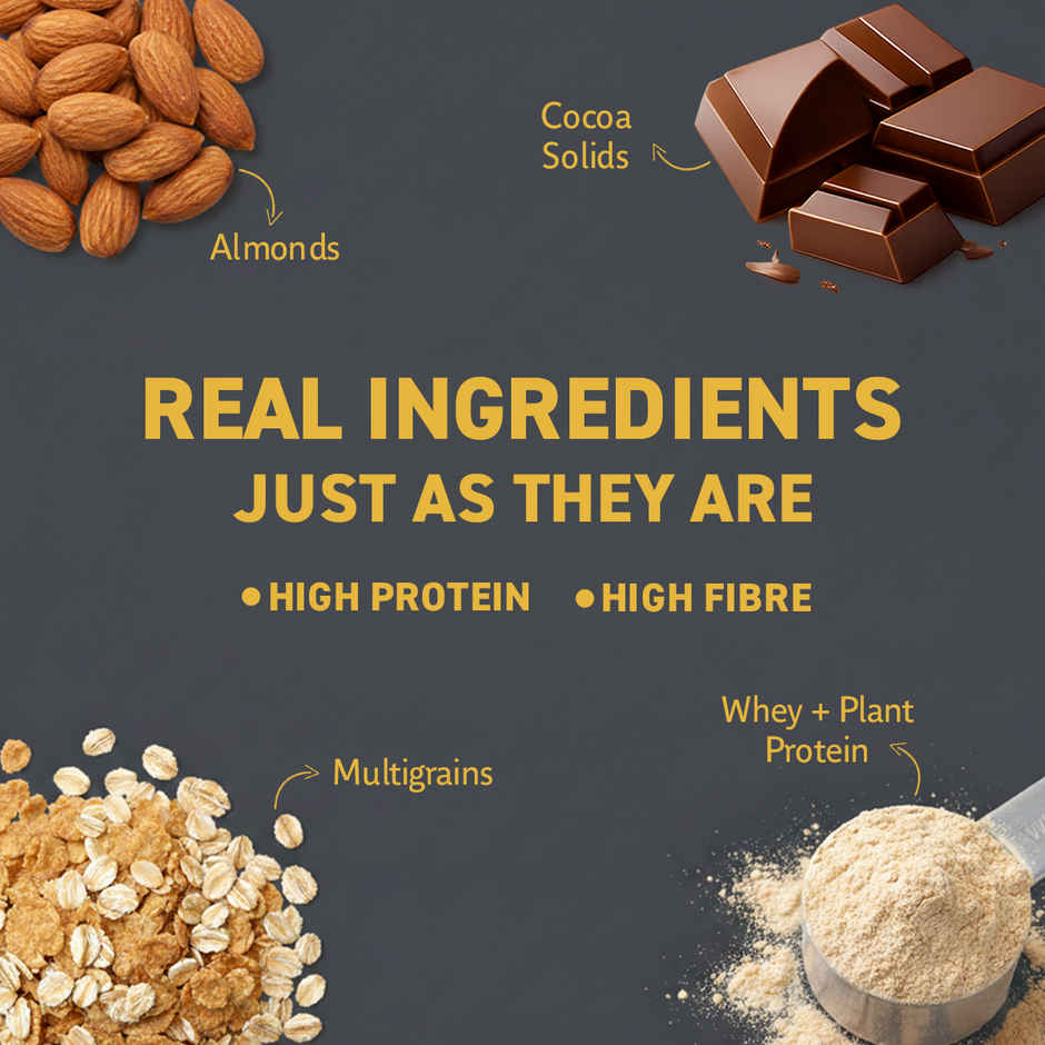 Bagrry's Whey Protein Muesli Protein Per Serve Chocolate Flavour Whole Oats & Californian Almonds