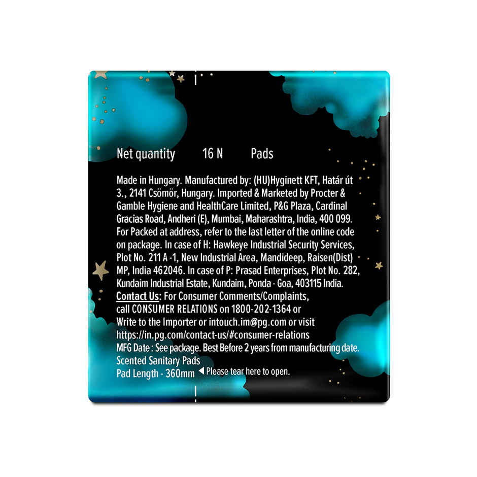 Whisper Bindazzz Nights Sanitary Pads | XXL+ | 16 pcs