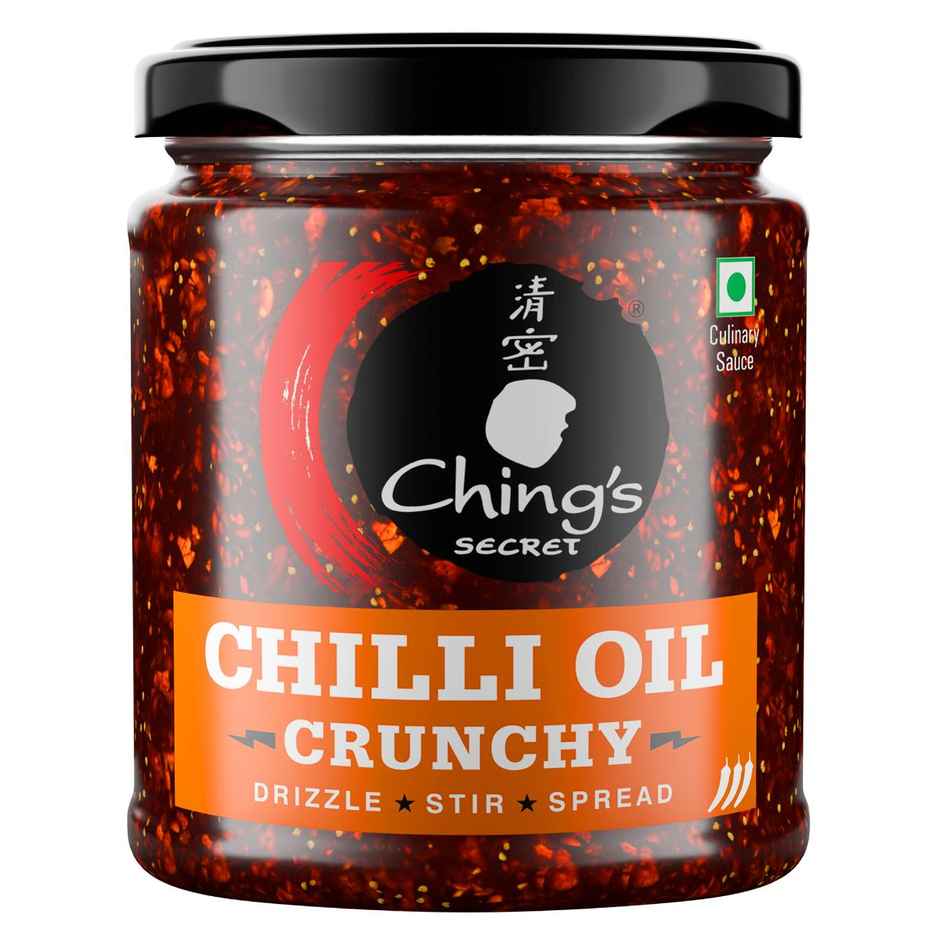 Ching's Chilli Oil Crunchy | Drizzle, Stir, Spread| Use on Noodles, Fried Rice, Dimsums