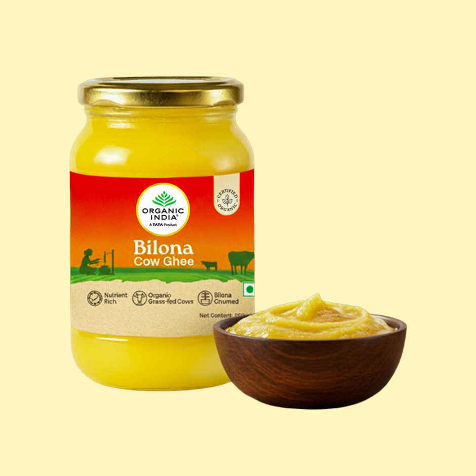 A Tata Product - Organic India Pure Bilona Ghee | Glass Bottle | Labs Tested On 250+ Parameters