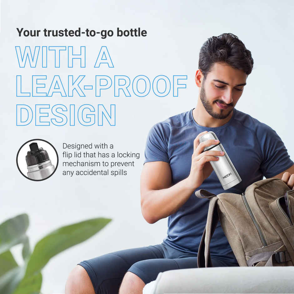 Milton Flip Lid Thermosteel Water Bottle | 1 L