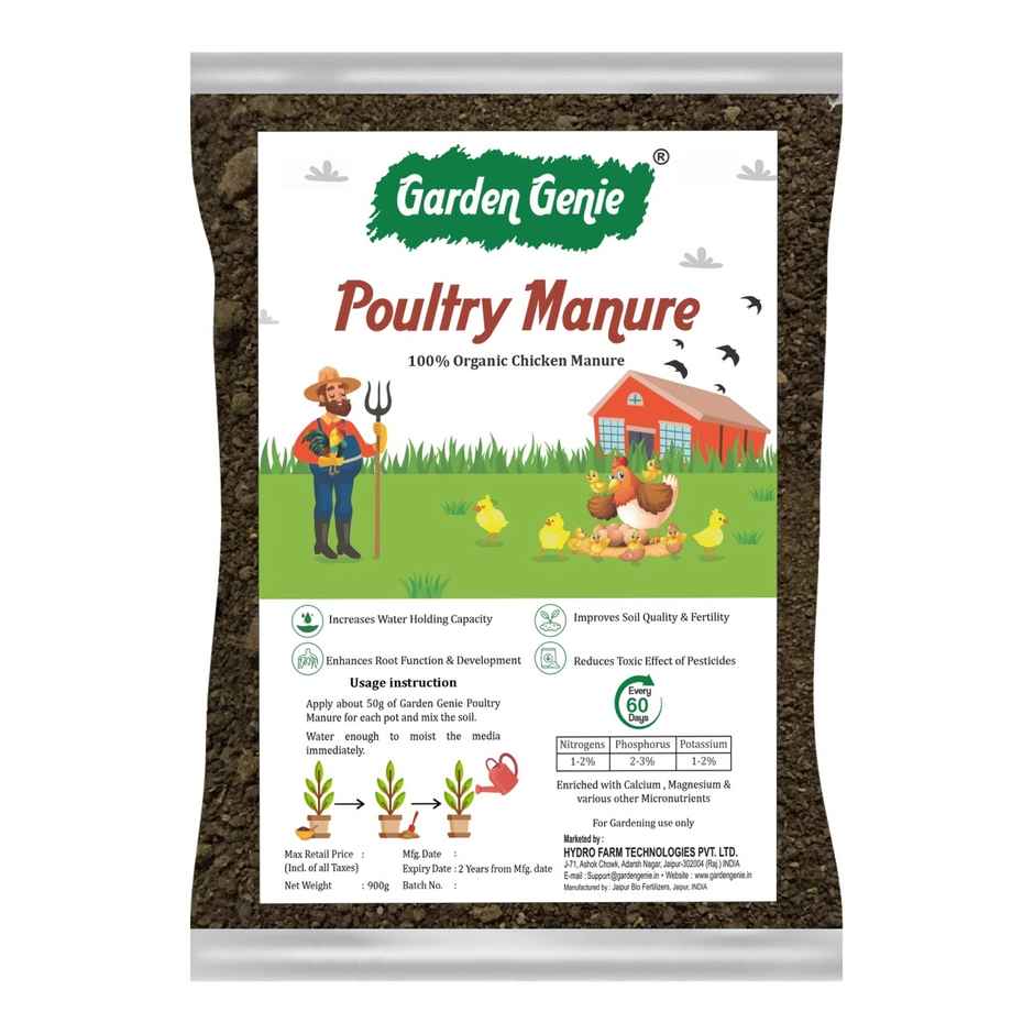 Garden Genie Poultry Manure | Organic Chicken Compost for Gardening | Manure for Plants