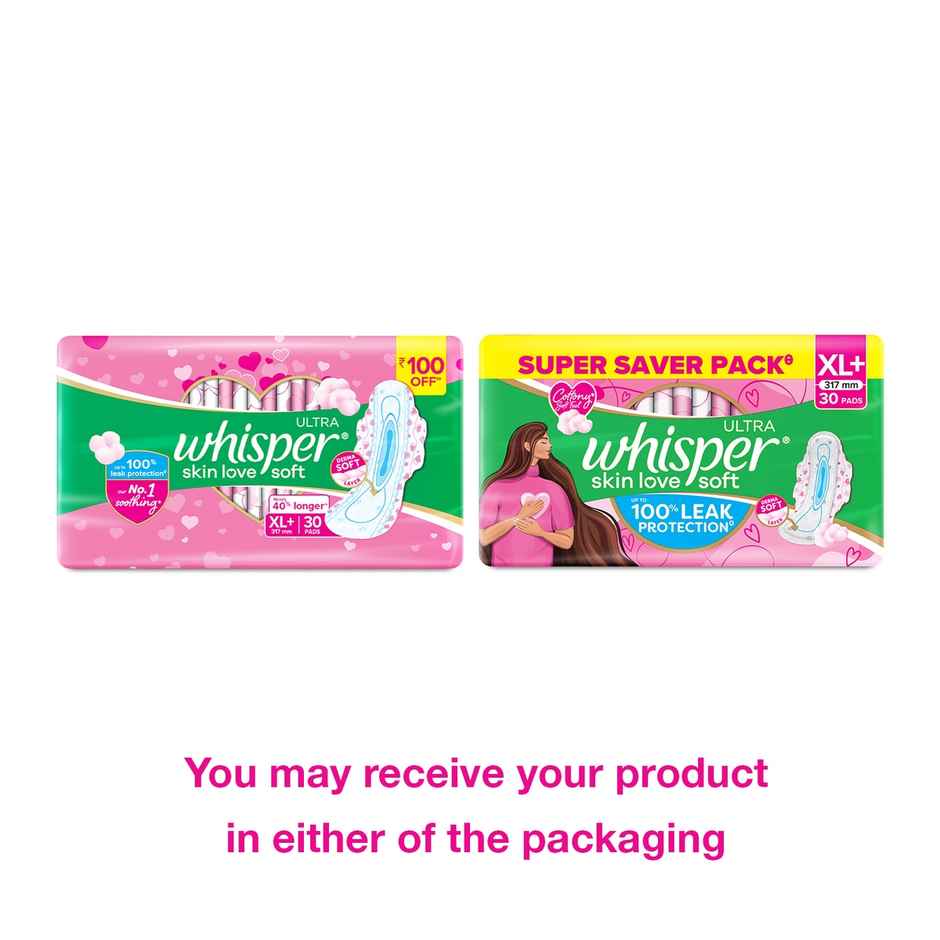 Whisper Ultra Soft XL+ Sanitary Pads