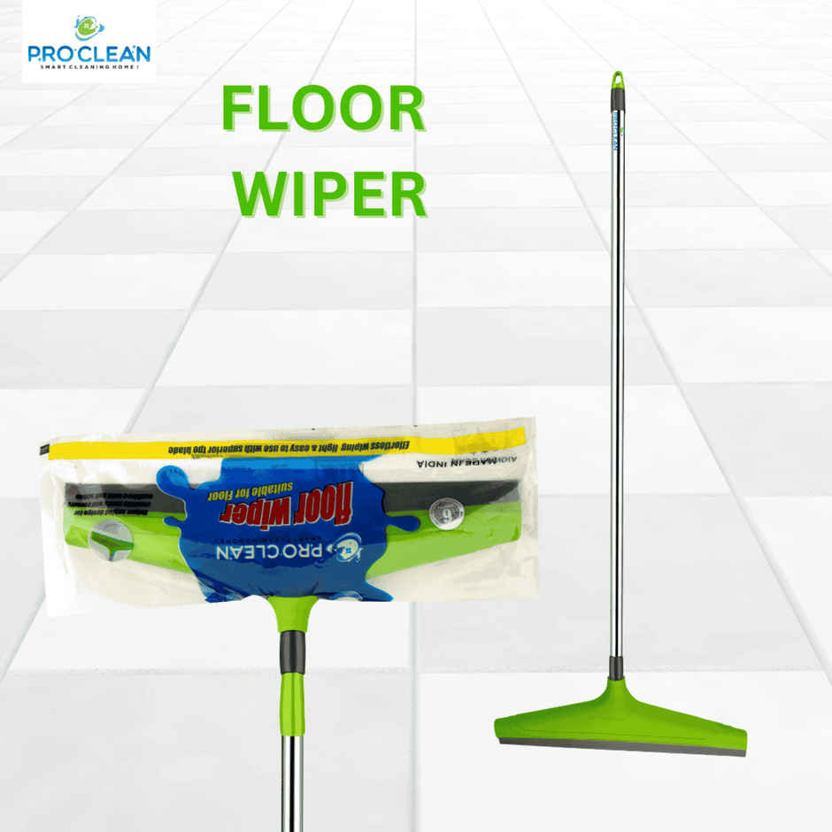 Proclean Floor Wiper | 16 Inch Blade | With SS Handle | Colour May Vary | 41 Inch