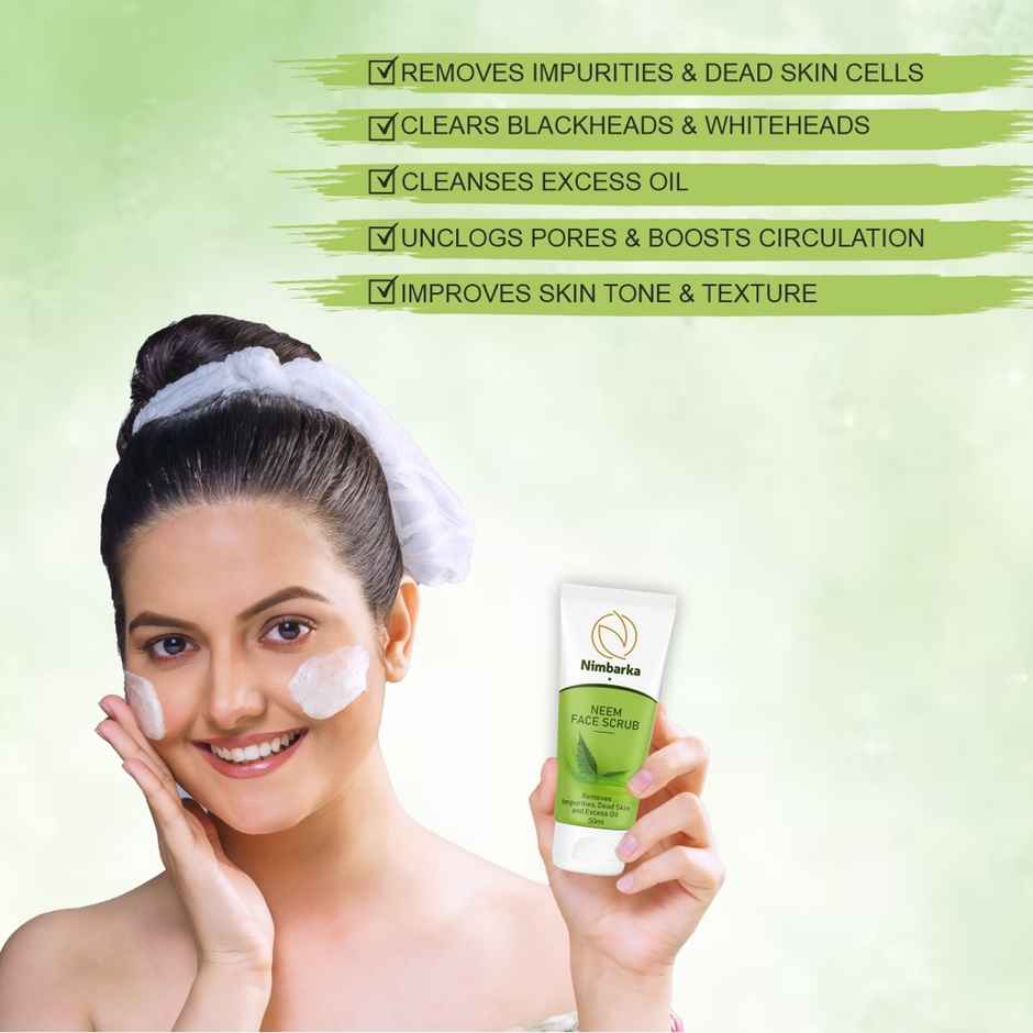 Nimbarka Neem Face Scrub Natural Exfoliating Scrub For Clear Radiant Skin