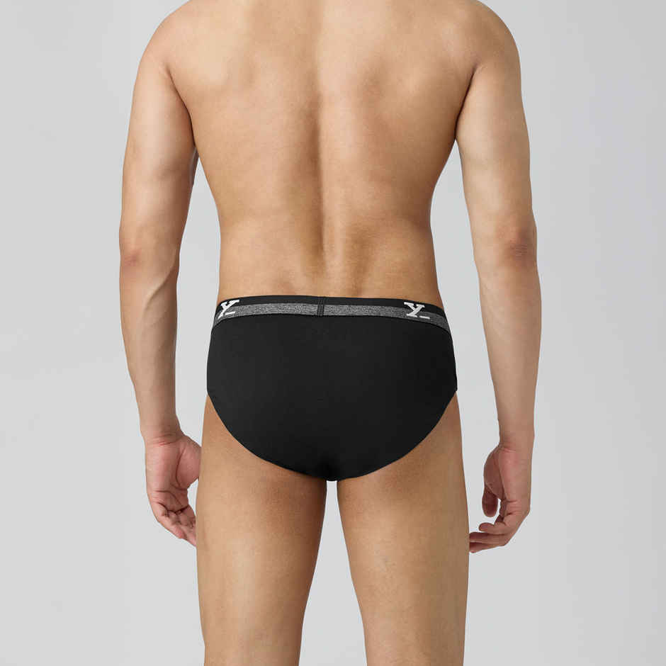 XYXX Men's Cotton Solid Briefs, Pack of 1, Jet Black| M