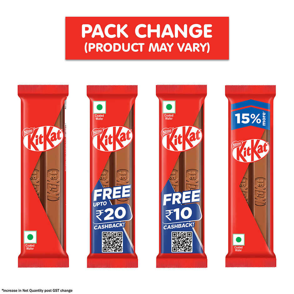 Nestle Kitkat Choco Coated Wafer Bar Chocolate