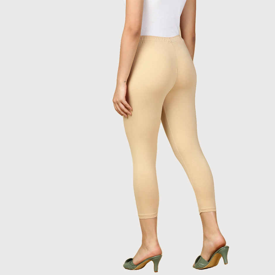 PYNK By Lux Cozi Super Soft 360 Stretch Premium Cotton Capri | Skin | Free Size