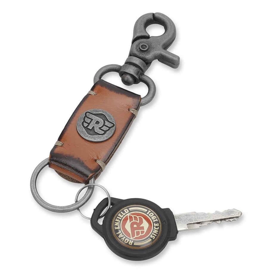 Royal Enfield Leather Key Chain | Tan