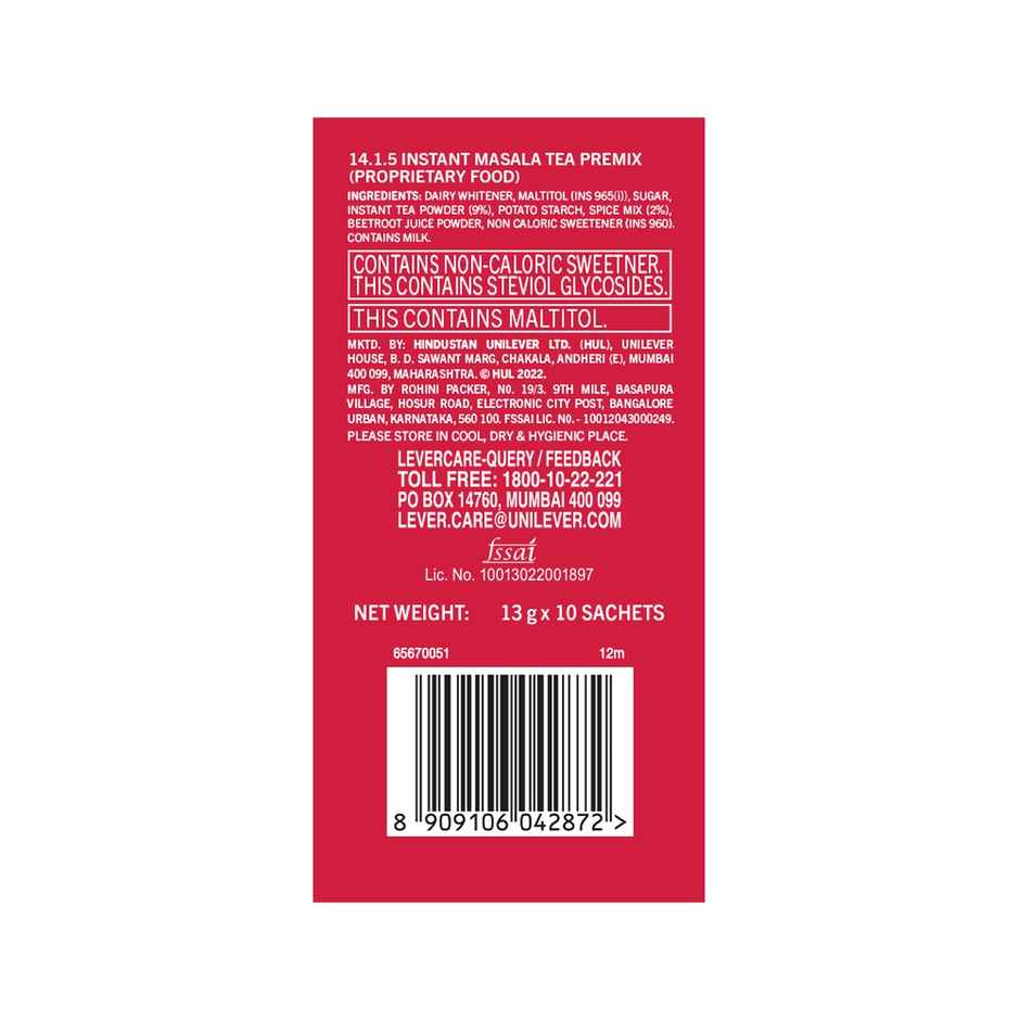 Brooke Bond Red Label, Instant Masala Chai Premix, Instant Tea Premix