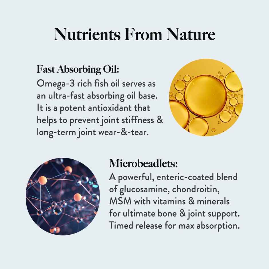 Wellbeing Nutrition Slow Bone Support Vitamin Supplements, Glucosamine, Chondroitin, Calcium