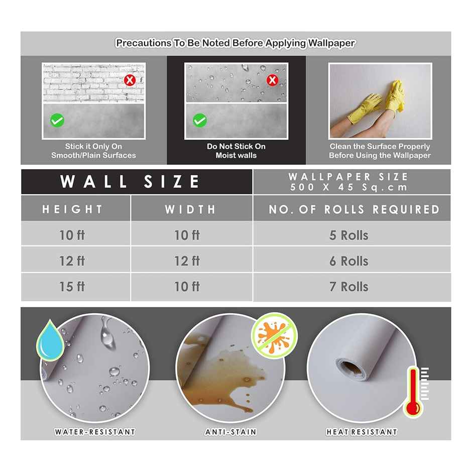Wollzo Green Sparrow Self Adhesive Wallpaper Sticker | 45 x 1000 cm | Multicolor