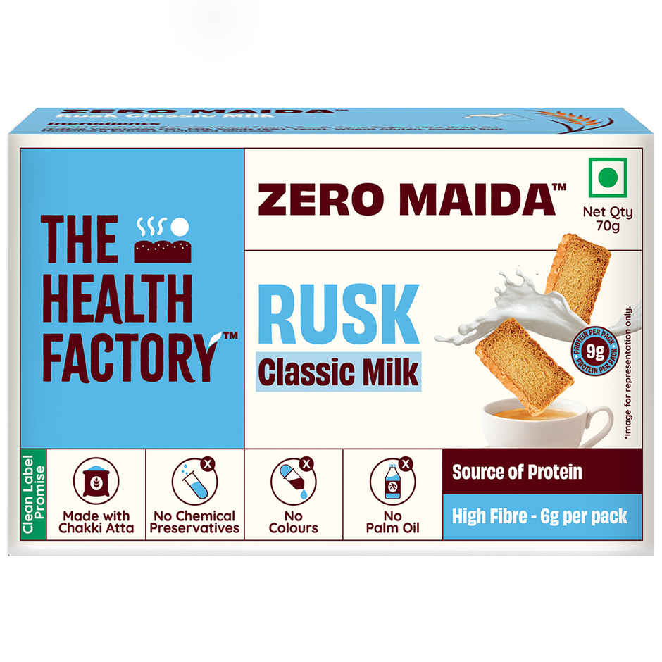 The Health Factory Milk Rusk | Zero Maida