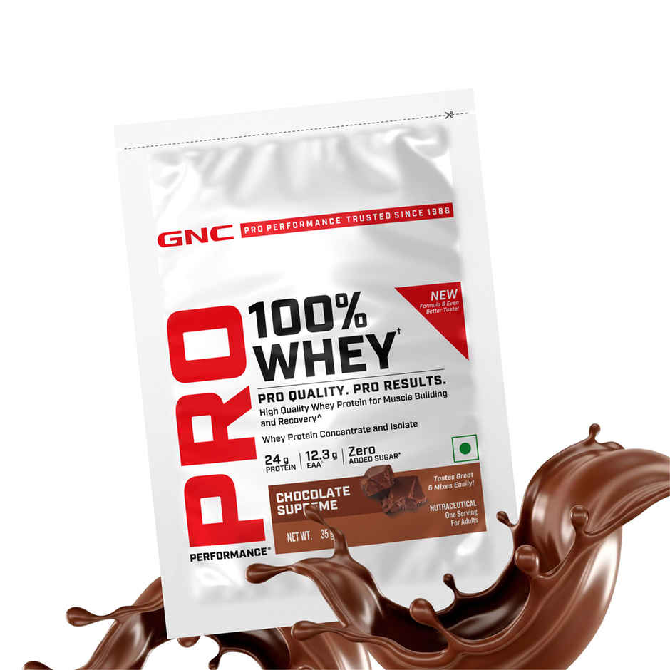 GNC 6 Pro Performance Whey Protein Sachets + Free Shaker