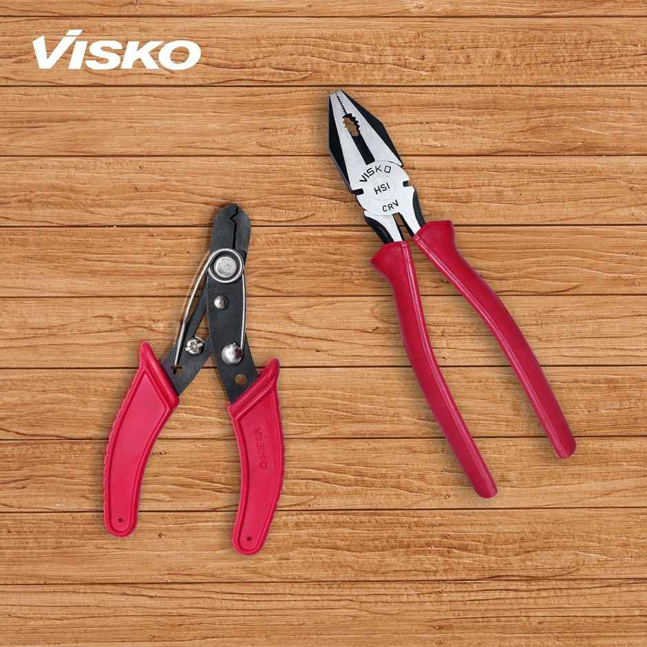 Visko 812 Tool Set With Plier And Wire Cutter | Hand Tools Set Lineman Plier | Length - 155 Inch