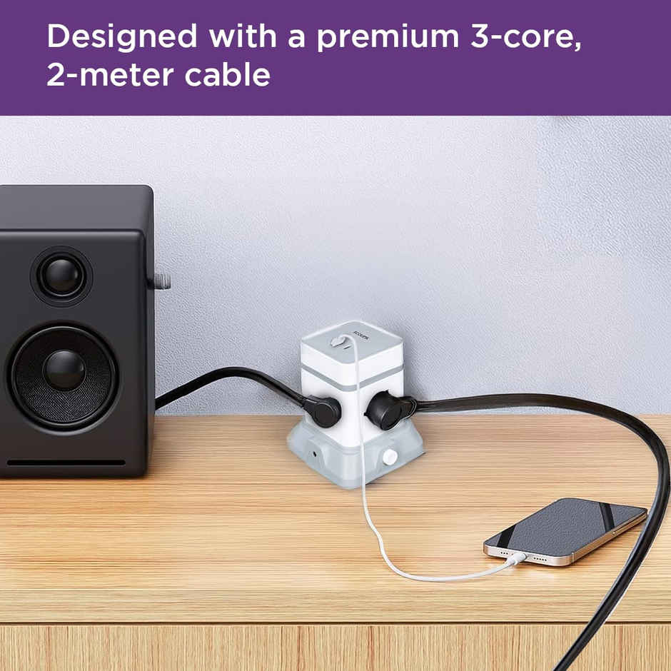 EcoLink PowerPlus Tower Extension Board, 6A with USB A & USB C Ports