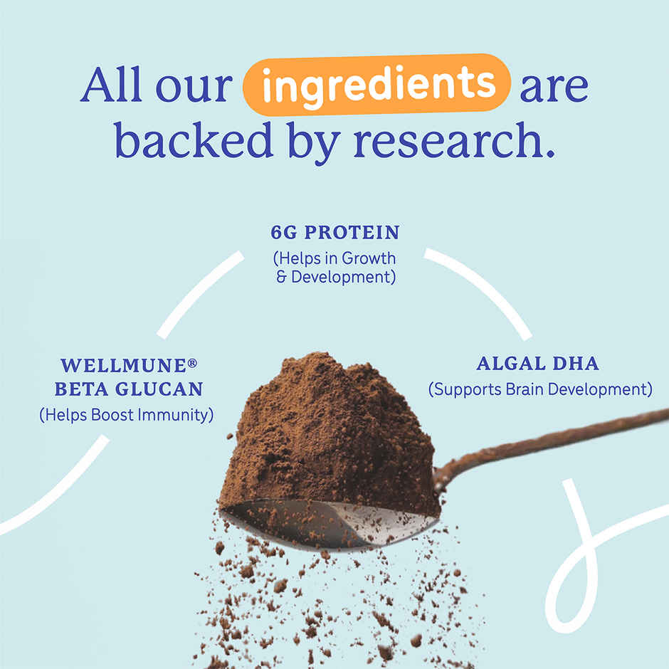 Gritzo SuperMilk Overall Growth | 2-6y Boy & Girl | 6g Protein Powder | Double Chocolate