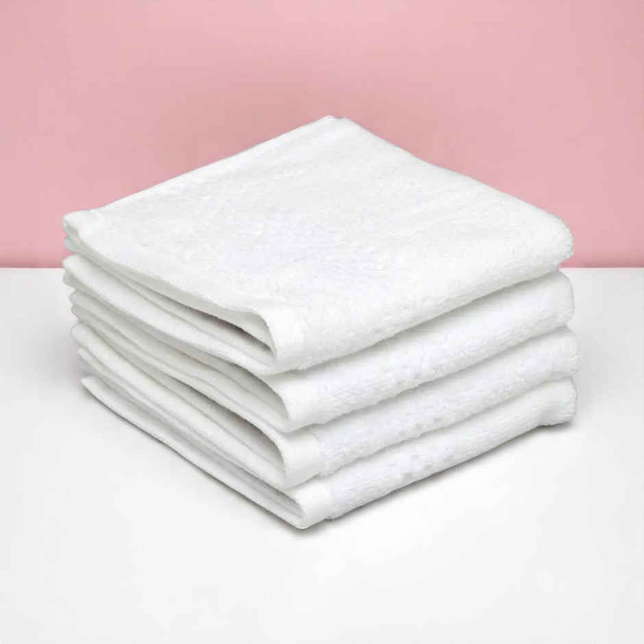 Bianca Ultra Soft Zero Twist 100% Cotton Towel | Aerocore Tech | Set of 4 | Solid | White