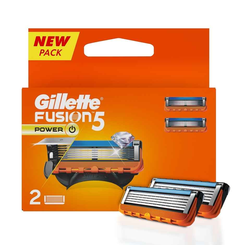 Gillette Fusion5 Power Shaving Razor Blades for men (Pack of 2)