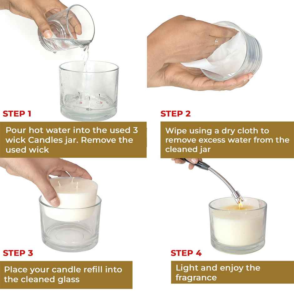 Ekam Lavender Scented 3 Wick Soy Candle Refill