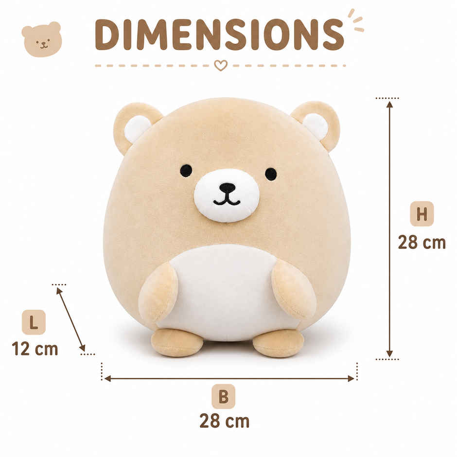 Zoowee Cuddle Bear Pillow Soft Toy | 33 cm