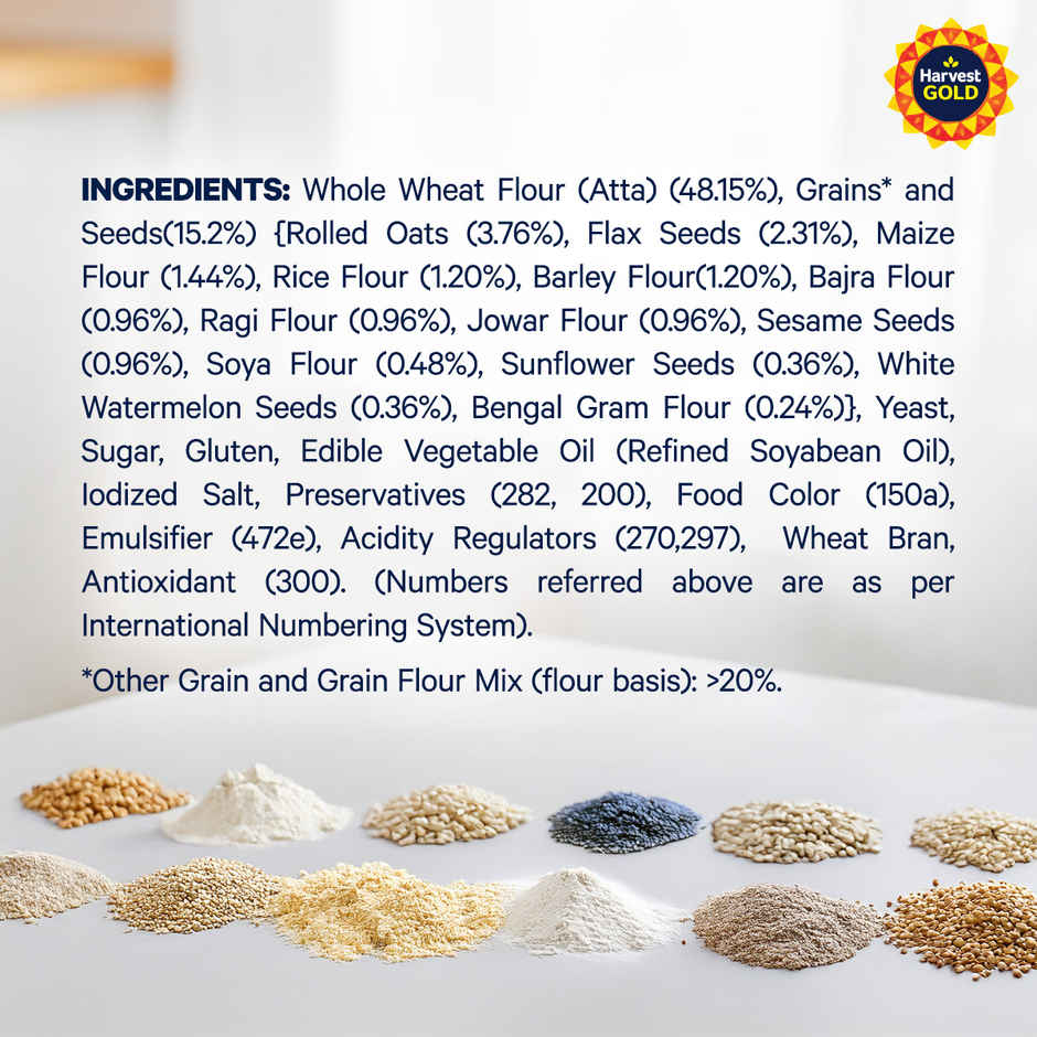 Harvest Gold - Multigrain Bread- 13 Grains & Seeds (Zero Maida) Combo