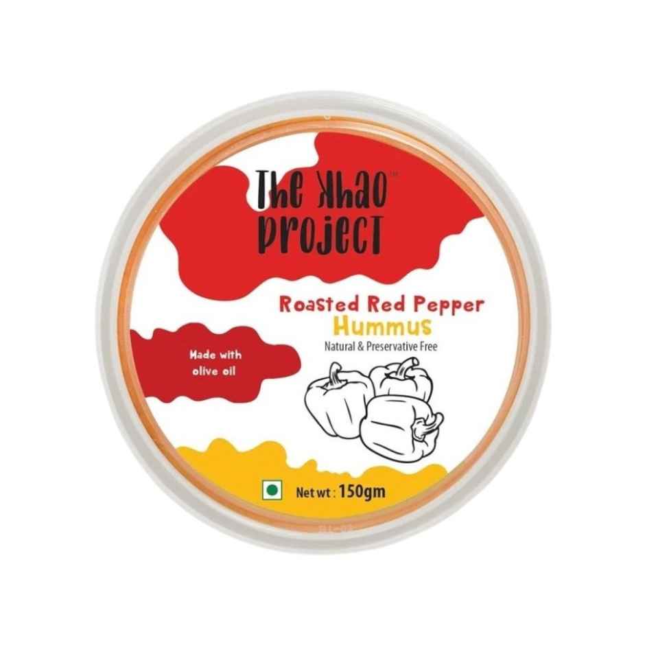 The Khao Project Roasted Garlic & Dill Hummus(150gms) & The Khao Project Roasted Red Pepper Hummus(150gms) Combo