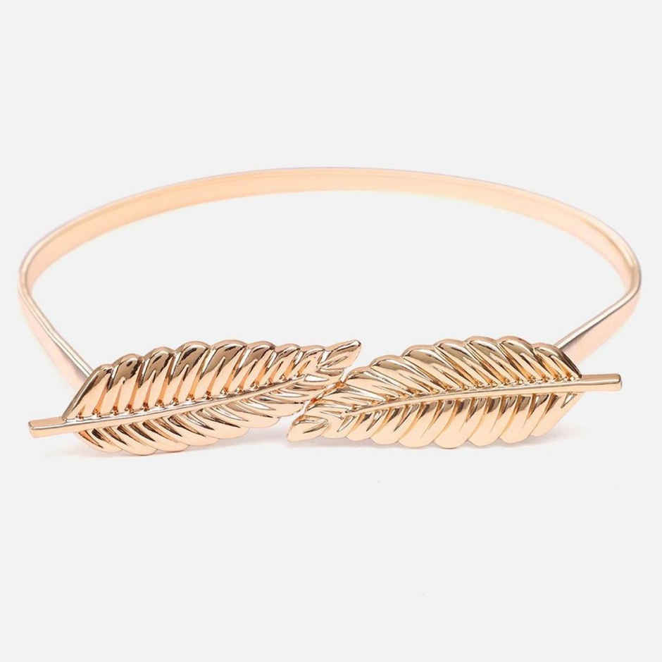 YouBella Jewellery Celebrity Inspired Adjustable Metal Plate Type Golden Kamarband Waist Belt (S-1)