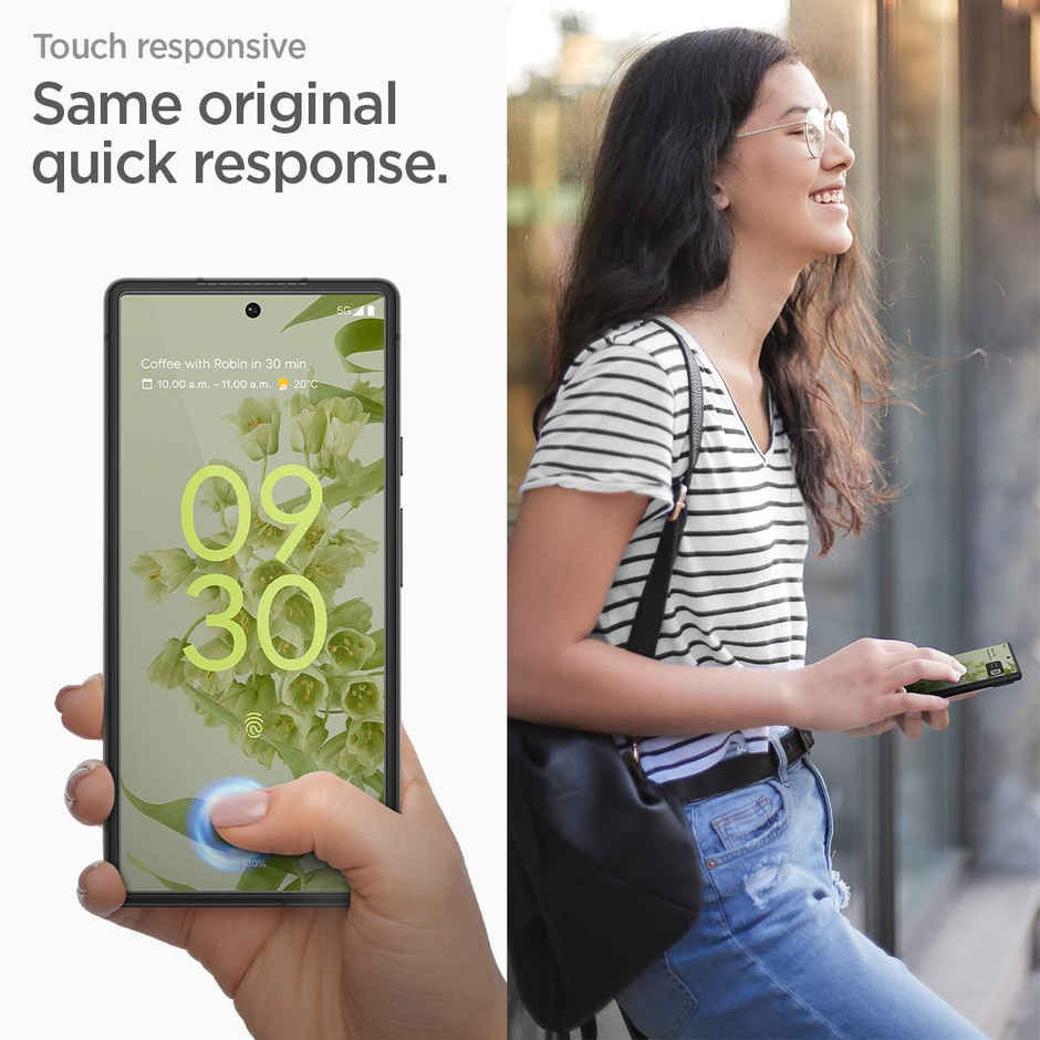 Spigen Alignmaster Tempered Glass Screen Protector Guard For Pixel 7 (2 Pack) for Smartphone