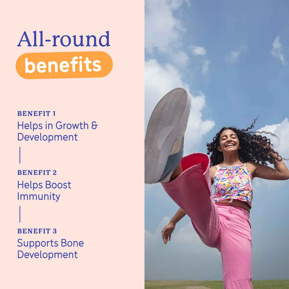 Gritzo Supermilk Growth+ (Formerly Height+) (13+ Yrs Girls) | Double Chocolate, 12 Scoops