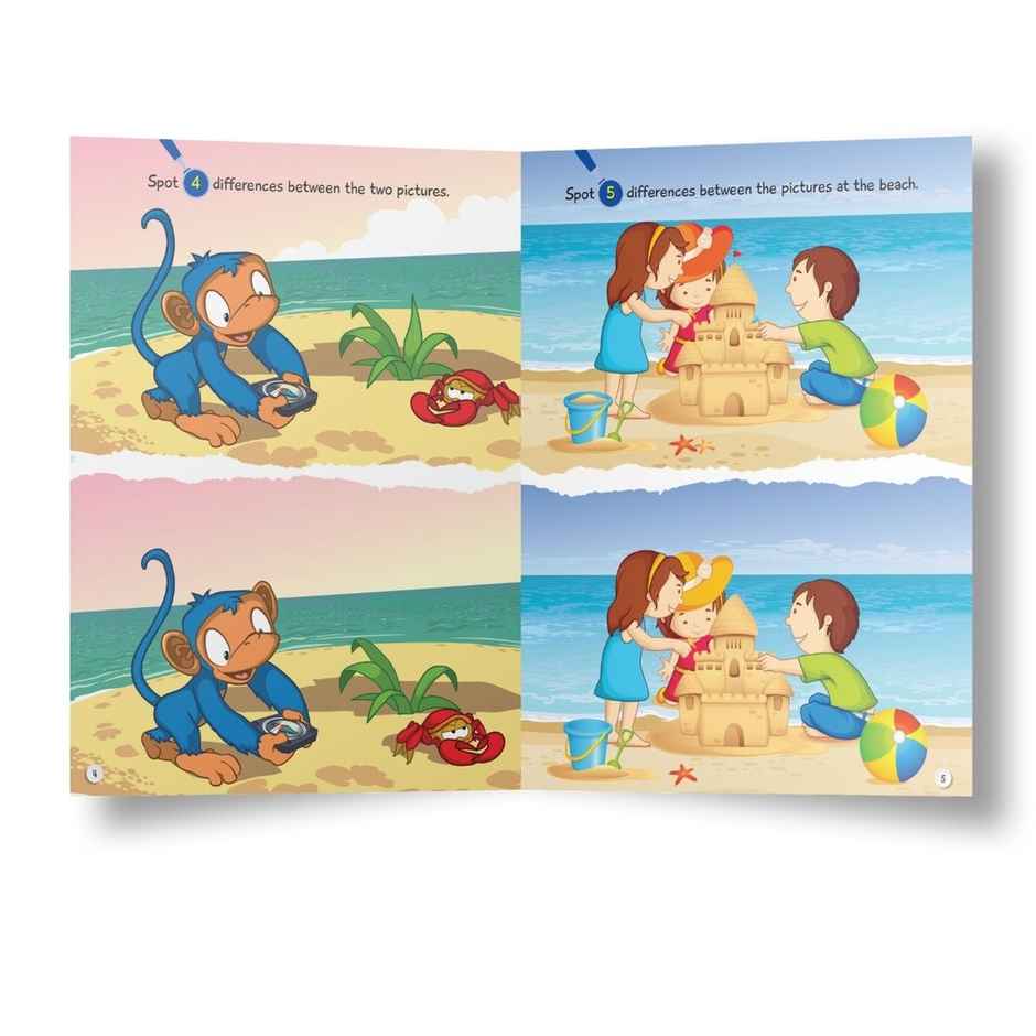 Brain Activity Book For Kids - Spot Differences - Brain Boosting Activities | Age 3-7