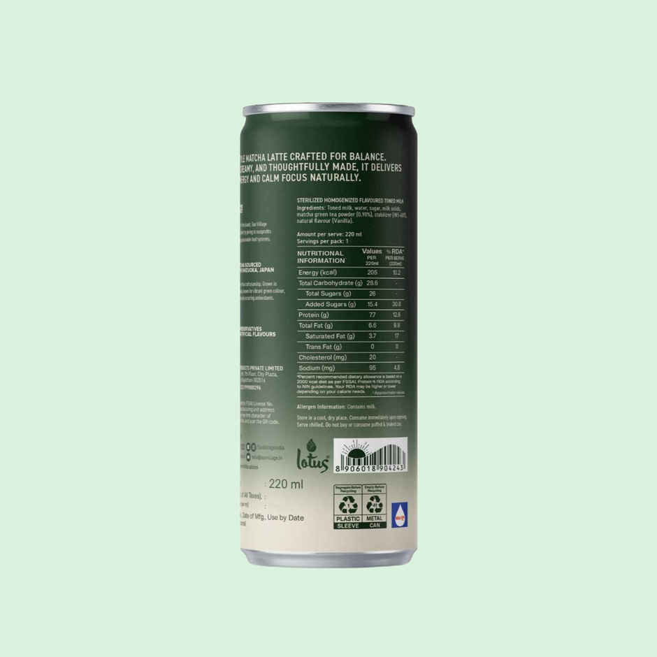 Sun Village Vanilla Matcha Latte | Smooth & Creamy Japanese Matcha Drink