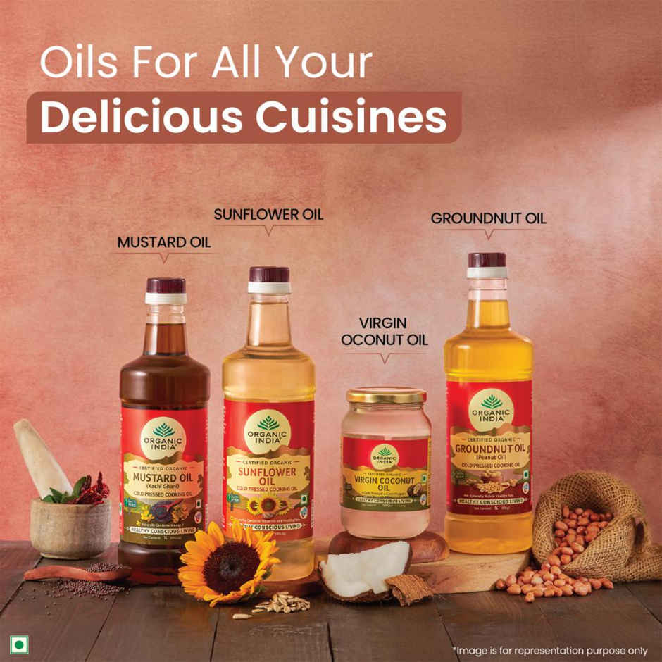 Organic India Organic Mustard Oil | Kachi Ghani Combo