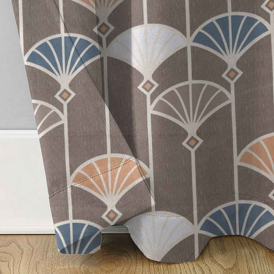 BAY6 Polyester Door Curtains - Set of 2 - (7x4 ft) - Multicolor