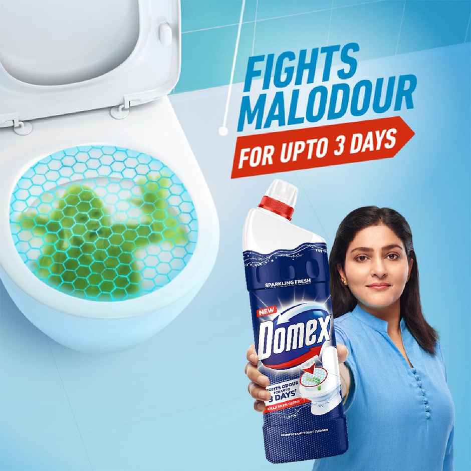  Domex Sparkling Fresh Toilet Cleaner | Fights Odour for Upto 3 Days